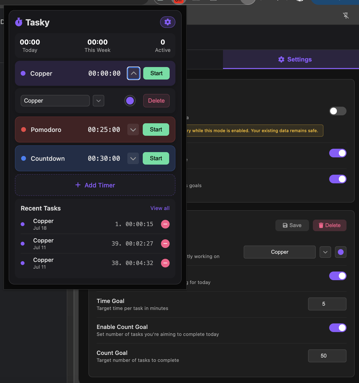 Upcoming version of Tasky